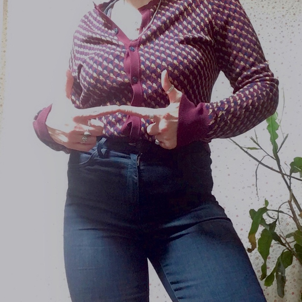 Cardigan vintage print Dark Academia - Picture 4 of 4